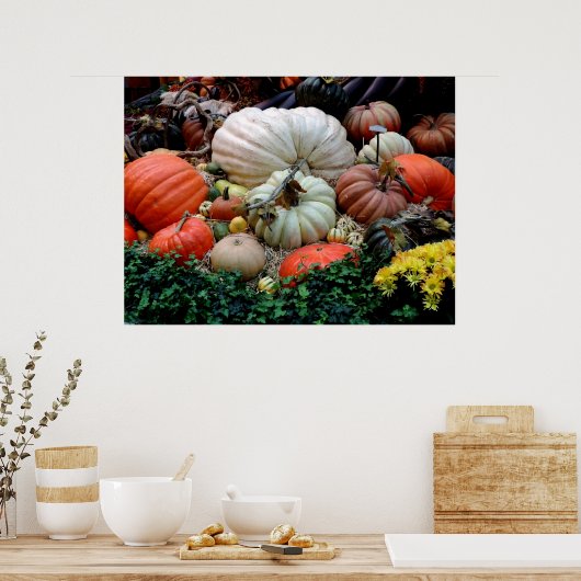 herfst pompoenen Herfst kleur bruiloft Poster (Keuken)