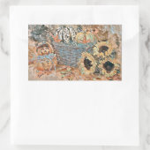  Herfst pompoenen herfst kleuren waterverf Show Rechthoekige Sticker (Tas)