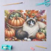 Herfst Pompoenen Herfstbladeren Cuddlekat Tissuepapier (Craft)