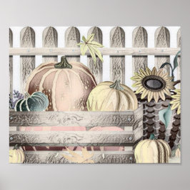  Herfst pompoenen herfstkleuren tekenen Poster