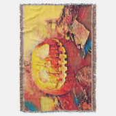 Herfst pompoenen herfstkleuren tekening Gooi B Deken (Voorkant Verticaal)