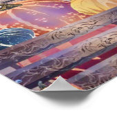 Herfst pompoenen herfstkleuren waterverf Poster (Hoek)