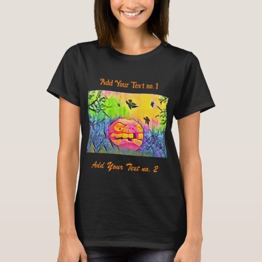  Herfst pompoenen herfstkleuren waterverf T-shirt (Voorkant)