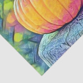 Herfst pompoenen herfstkleuren waterverf Tissuepapier (Detail)