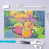 Herfst pompoenen herfstkleuren waterverf Tissuepapier (Craft)