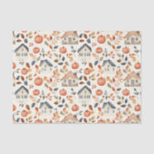 Herfst Pompoenen, Huis, Bladeren Patroon Decoupage Tissuepapier (Voorkant)