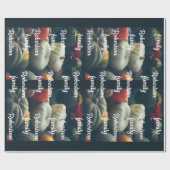 Herfst pompoenen in een rustieke tuin cadeaupapier (Vlak)