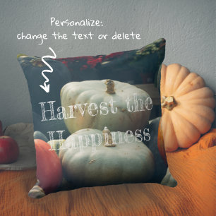 Herfst pompoenen in een rustieke tuin kussen