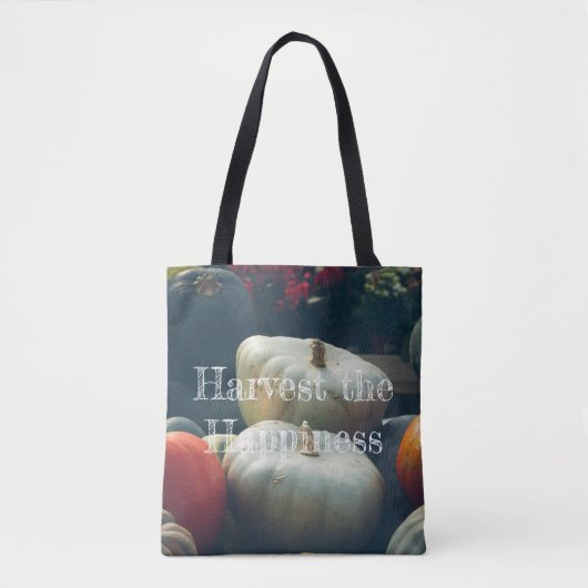 Herfst pompoenen in een rustieke tuin tote bag (Voorkant)