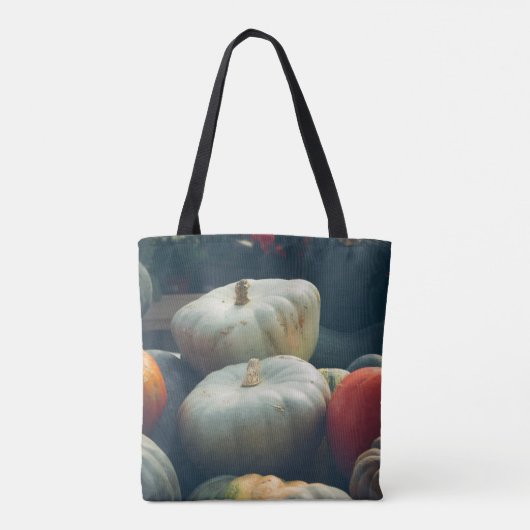 Herfst pompoenen in een rustieke tuin tote bag (Achterkant)