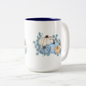 Herfst pompoenen koffie Mok, boerderij Herfst pomp Tweekleurige Koffiemok (Voorkant rechts)