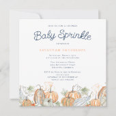 Herfst pompoenen koppels Baby shower Sprinkle Kaart (Voorkant)