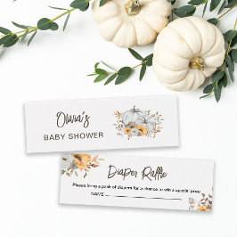 Herfst Pompoenen Luier Raffle Baby Shower Mini Visitekaartjes