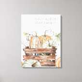 Herfst pompoenen met bijbelvers canvas afdruk (Voorkant)