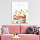 Herfst pompoenen met bijbelvers canvas afdruk (Insitu (Woonkamer))