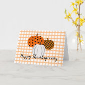 Herfst Pompoenen met Rustieke Prints Kaart (Gele Bloem)