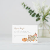 Herfst Pompoenen N Speelgoed Luier Raffle Enclosur Informatiekaartje (Staand voorkant)