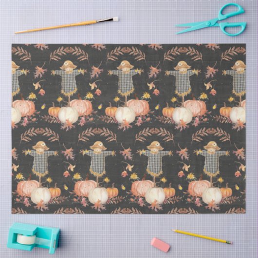 Herfst Pompoenen Oogst Bloemen Herfstblad Decoupag Tissuepapier (Craft)