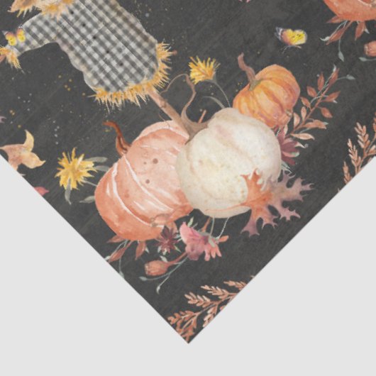 Herfst Pompoenen Oogst Bloemen Herfstblad Decoupag Tissuepapier (Detail)