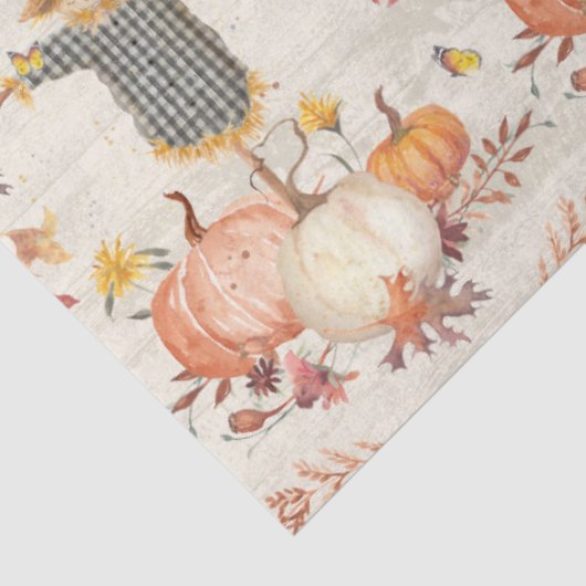 Herfst pompoenen oogsten herfstblad rustieke decou tissuepapier (Detail)