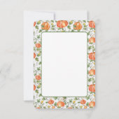 Herfst pompoenen op de wijnstok bedankkaart (Achterkant)