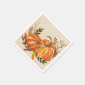 Herfst Pompoenen op Rustieke Stijl Servet (Hoek)