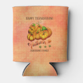 Herfst pompoenen Oranje achtergrond Blikjeskoeler (Voorkant)