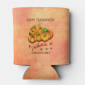 Herfst pompoenen Oranje achtergrond Blikjeskoeler (Achterkant)