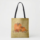Herfst pompoenen over de Canvas tas (Voorkant)