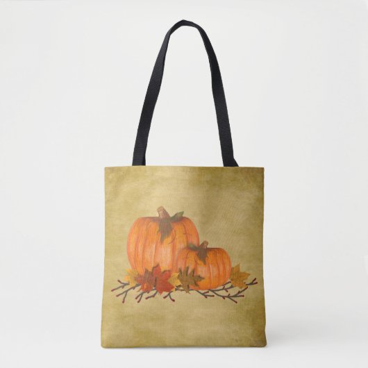 Herfst pompoenen over de Canvas tas (Voorkant)