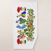 Herfst pompoenen paddenstoelen voor schuitdoekjes badhanddoek (Badhanddoek)