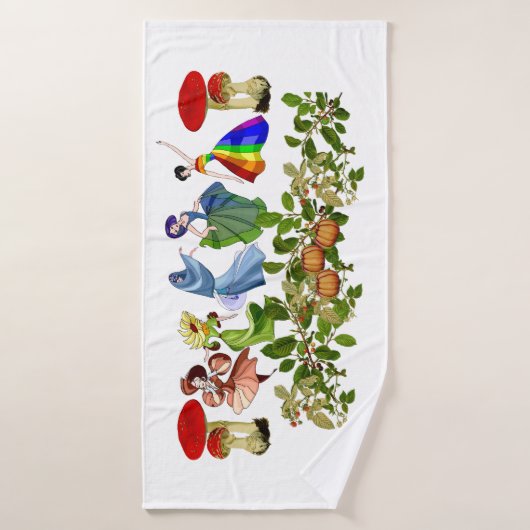 Herfst pompoenen paddenstoelen voor schuitdoekjes badhanddoek (Badhanddoek)