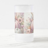 Herfst pompoenen pastel kleuren waterverf schilder matglas bierpul (Center)