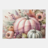 Herfst pompoenen pastel kleuren waterverf schilder theedoek (Horizontaal)