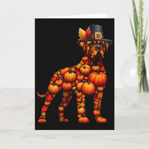 Herfst Pompoenen Pug Vorm Cane Corso Schattige Vor Kaart
