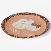 Herfst pompoenen Schattige Happy Herfst Papieren Bordje (Gekanteld)