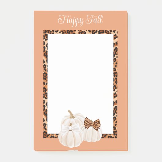 Herfst pompoenen Schattige Happy Herfst Post-it® Notes (Voorkant)