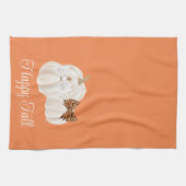 Herfst pompoenen Schattige Happy Herfst Theedoek (Horizontaal)