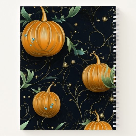 Herfst Pompoenen Sparkles Design Familie Receptenb Notitieboek (Achterkant)