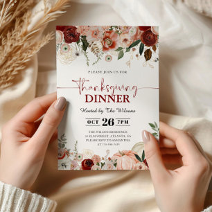 Herfst Pompoenen Thanksgiving Dinner Kaart