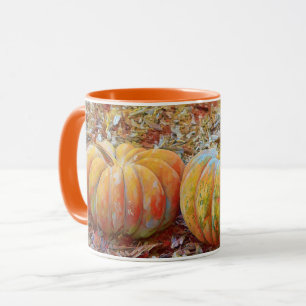 Herfst Pompoenen Thanksgiving Seizoen Art Mok