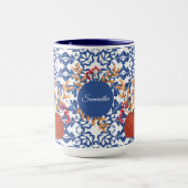 Herfst Pompoenen Waterverf Bloemen en Herfstblader Mok (Midden)