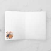 Herfst Pompoenen Wilde Bloemen Bladeren Kaart (Binnen)