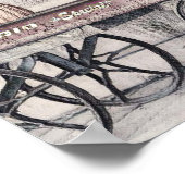  Herfst pompoenen winkelwagen herfstkleuren tekene Poster (Hoek)