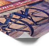 Herfst pompoenen winkelwagen herfstkleuren waterv Poster (Hoek)