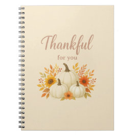Herfst Pompoenen & Zonnebloemen | Elegante Thanksg Notitieboek