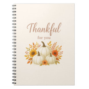 Herfst Pompoenen & Zonnebloemen Elegante Thanksg Notitieboek