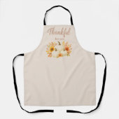 Herfst Pompoenen & Zonnebloemen | Elegante Thanksg Schort (Voorkant)