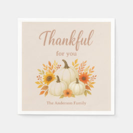 Herfst Pompoenen & Zonnebloemen | Elegante Thanksg Servet