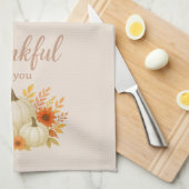 Herfst Pompoenen & Zonnebloemen | Elegante Thanksg Theedoek (Quarter Fold)